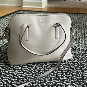 Kate Spade satchel with crossbody strap - tan
